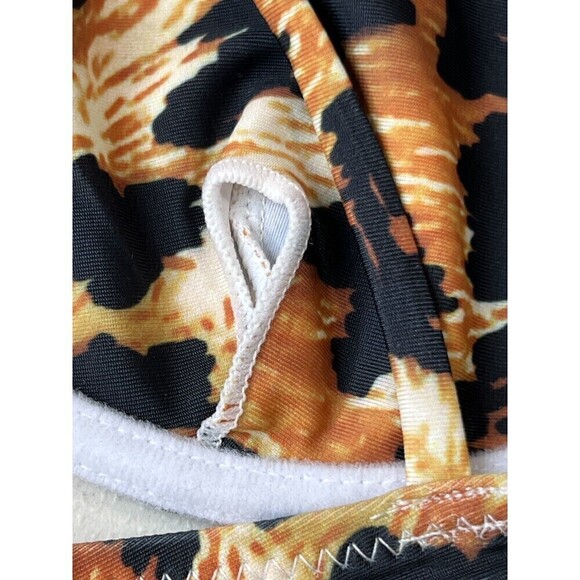 Zaful 2 Piece Bikini Animal Print String Bikini Underwire Size 8 Large - Picture 4 of 9